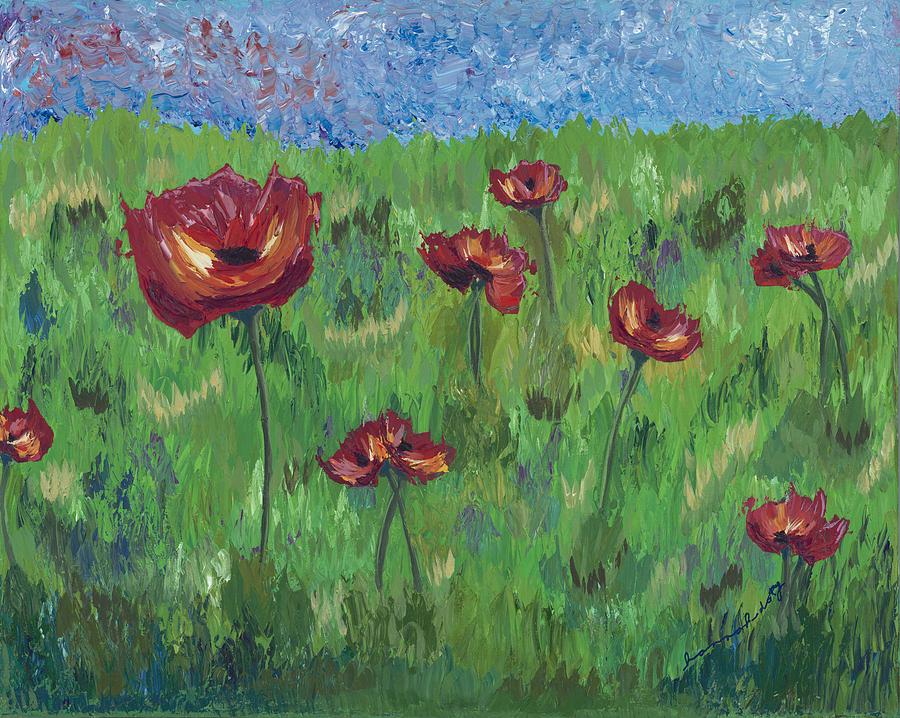Summer Painting - Poppies by Hannah Doty