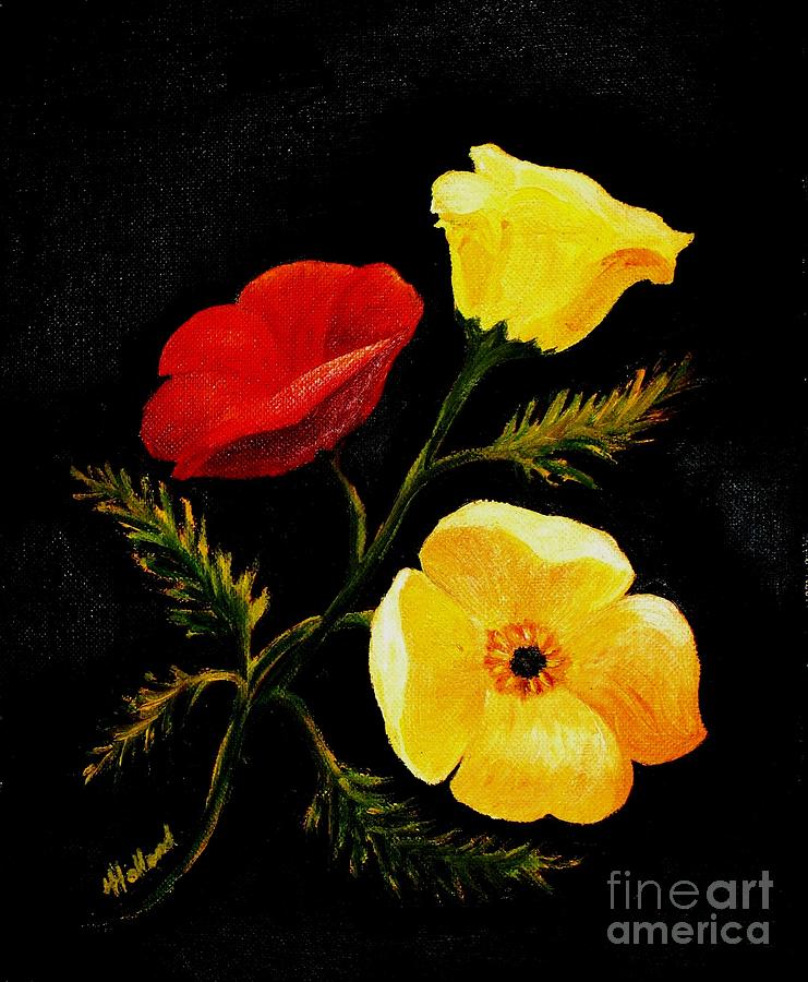 Flower Painting - Poppies by Hazel Holland