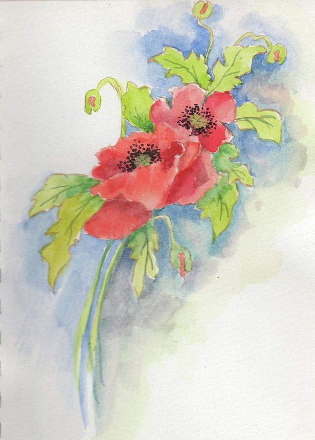 Poppies II Painting by Angelina Whittaker Cook