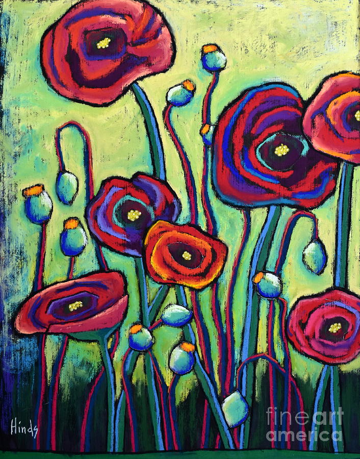 Poppy Painting - Poppies II by David Hinds