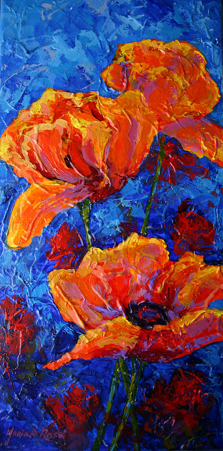 Poppies Painting - Poppies II by Marion Rose