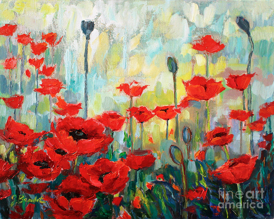 Poppies in Bloom Painting by Jennifer Beaudet