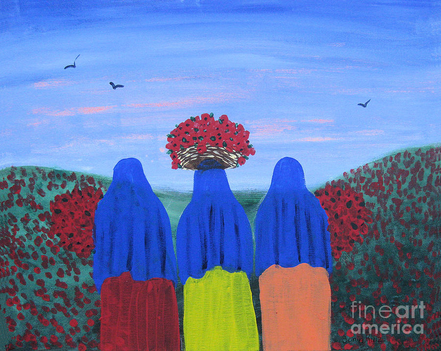 Poppies in Bloom Painting by Sonia Flores Ruiz