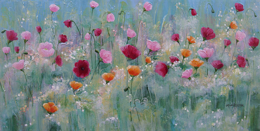 Poppies in the Sun Painting by Linda Rauch