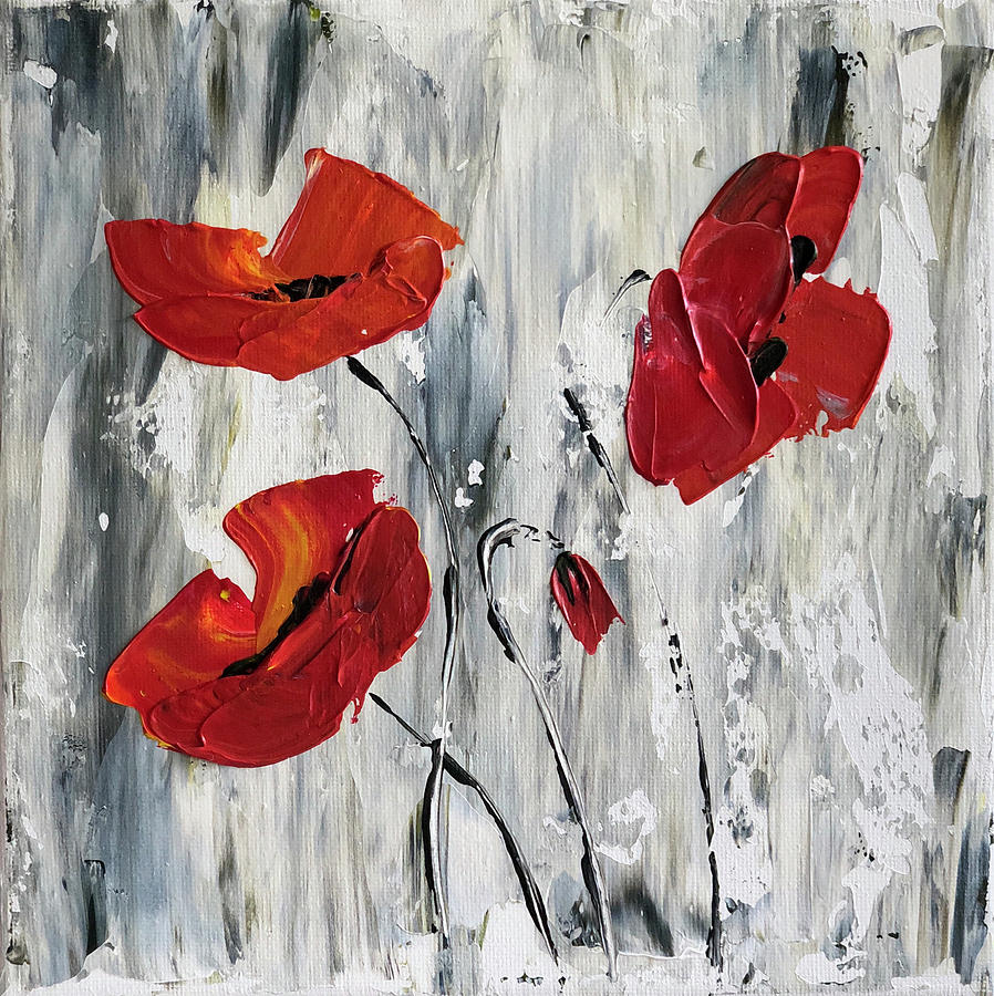 Poppies Painting by Iryna Oliinyk