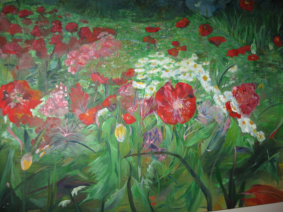 Poppies Painting by Julie TuckerDemps