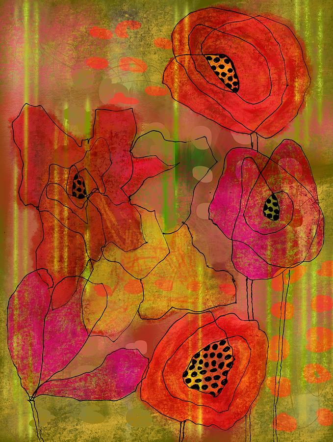Poppies Digital Art by Lisa Noneman