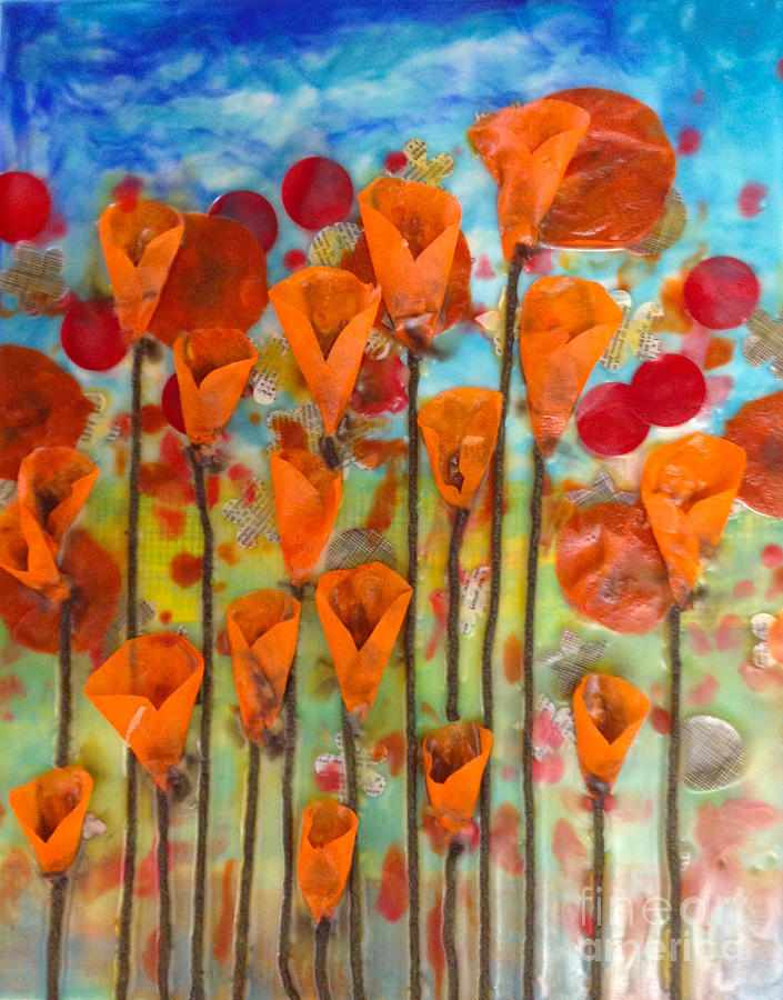 Poppies Make Me Happy Painting by Amy Stielstra