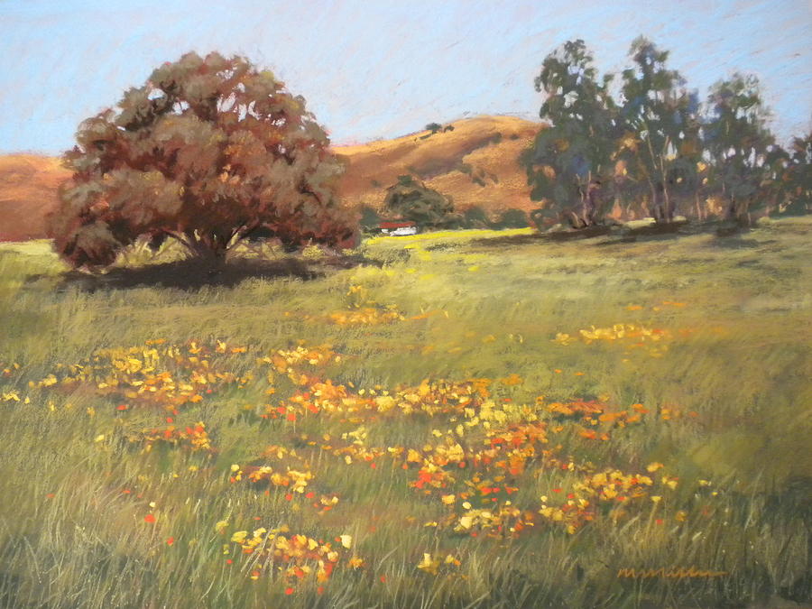 Landscape Painting - Poppies by Maralyn Miller