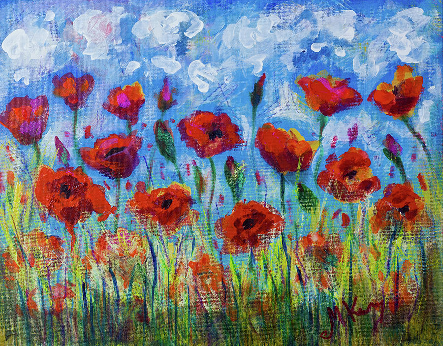Flower Painting - Poppies by Maxim Komissarchik