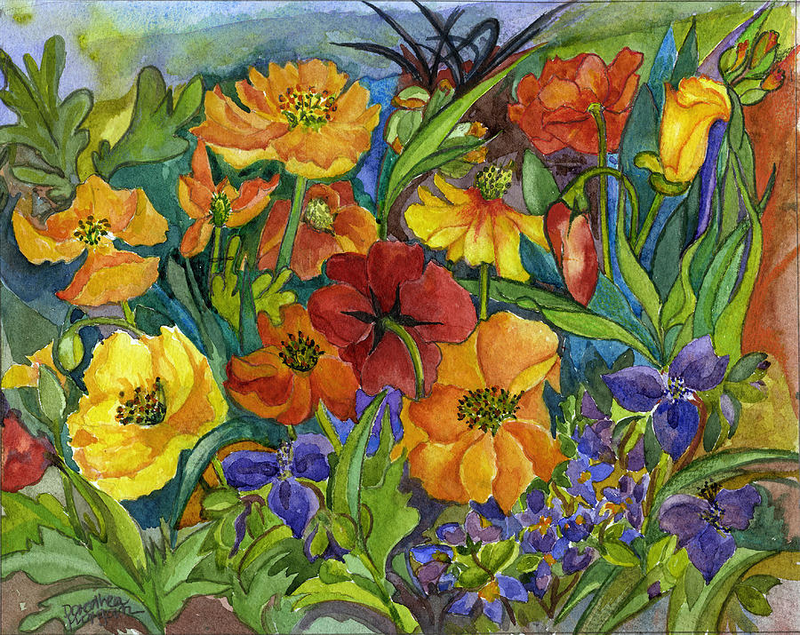 Poppies n Such Painting by Dorothea  Morgan
