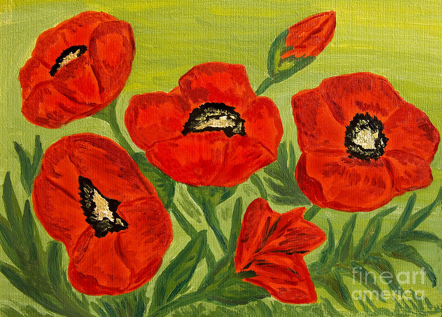 Poppies, oil painting Painting by Irina Afonskaya