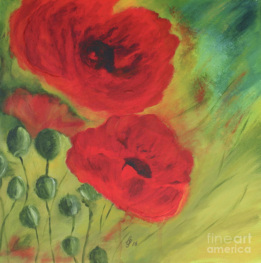 Poppies On Your MInd  Painting by Christiane Schulze Art And Photography