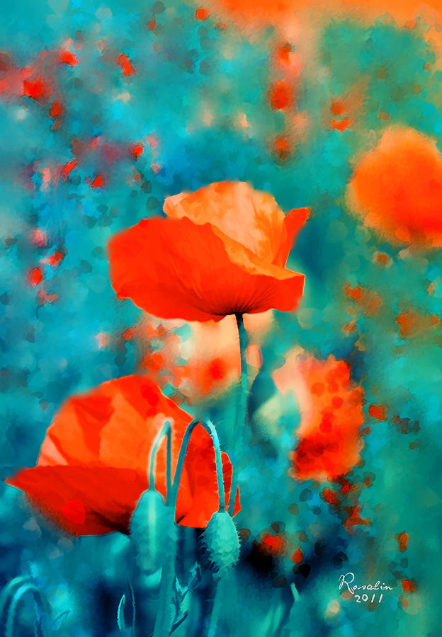 Poppies Painting - Poppies by Rosalina Atanasova Poppies Painting - Poppies by Rosalina Atanasova