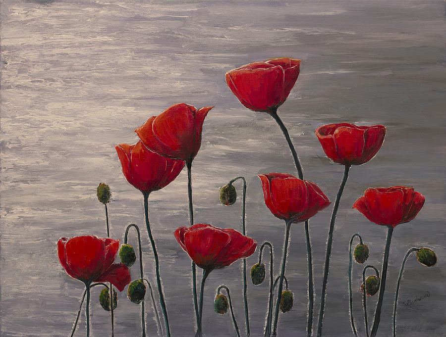 Flower Painting - Poppies by Sharon Graham