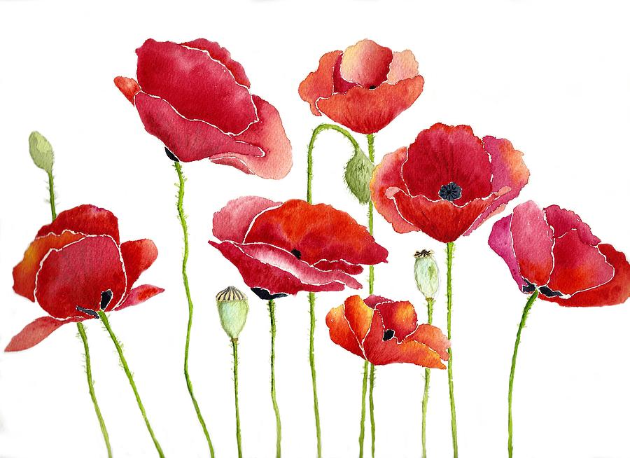 Poppies Painting By Sheila Perry - Fine Art America