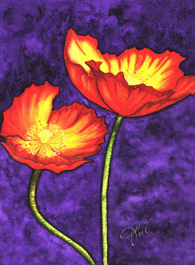 Watercolor Painting - Poppies by Stephanie Jolley Watercolor Painting - Poppies by Stephanie Jolley