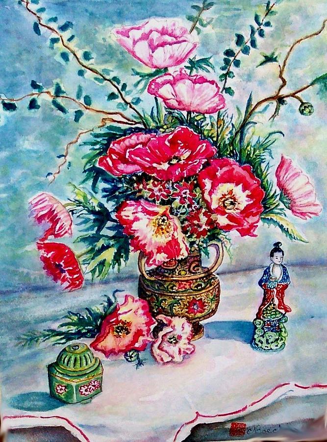 Flower Painting - Poppies Still Life by Norma Boeckler