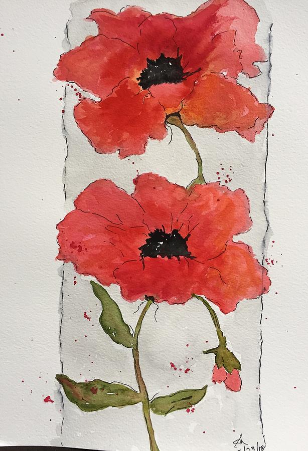 Poppy Painting - Poppies by Susan Haddock