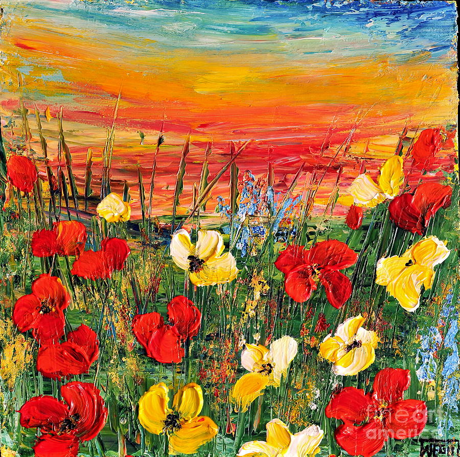 Poppies Painting by Teresa Wegrzyn