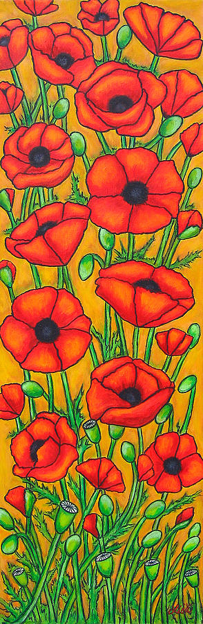 Poppy Painting - Poppies Under the Tuscan Sun by Lisa  Lorenz