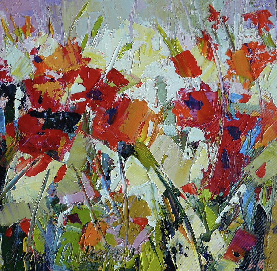Poppies Painting by Yvonne Ankerman