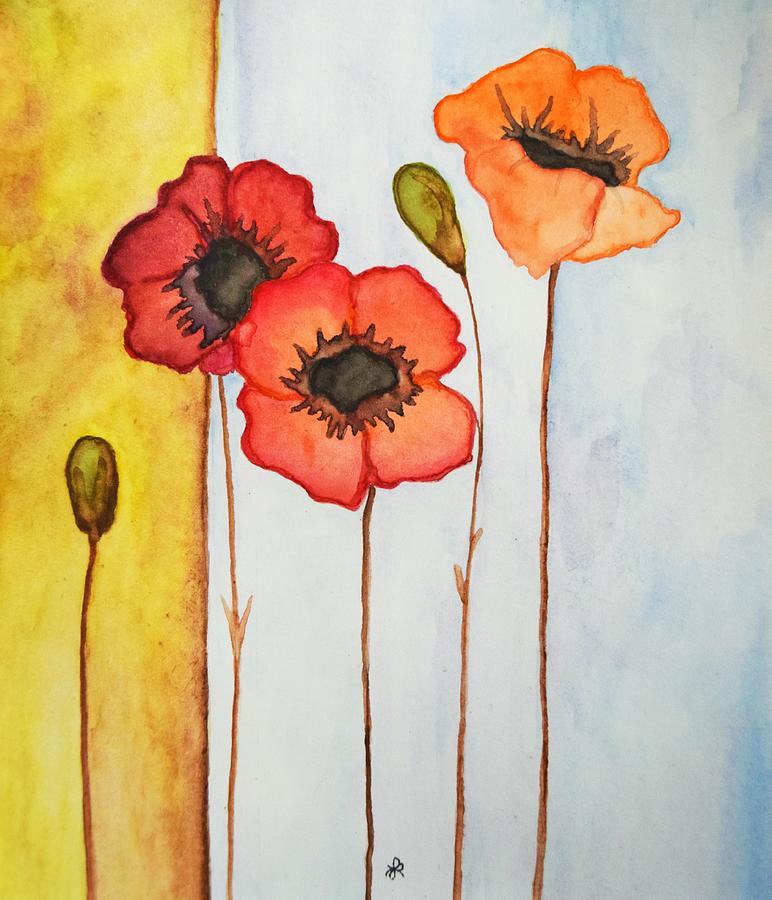 Poppiful Painting by Lkb Art And Photography