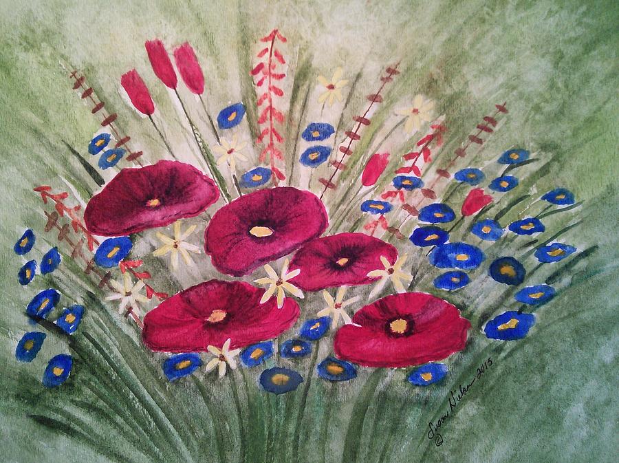 Poppin Poppies Painting by Susan Nielsen
