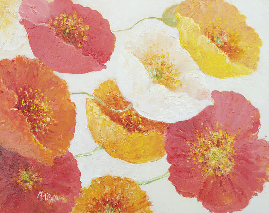Poppy Art Painting by Jan Matson