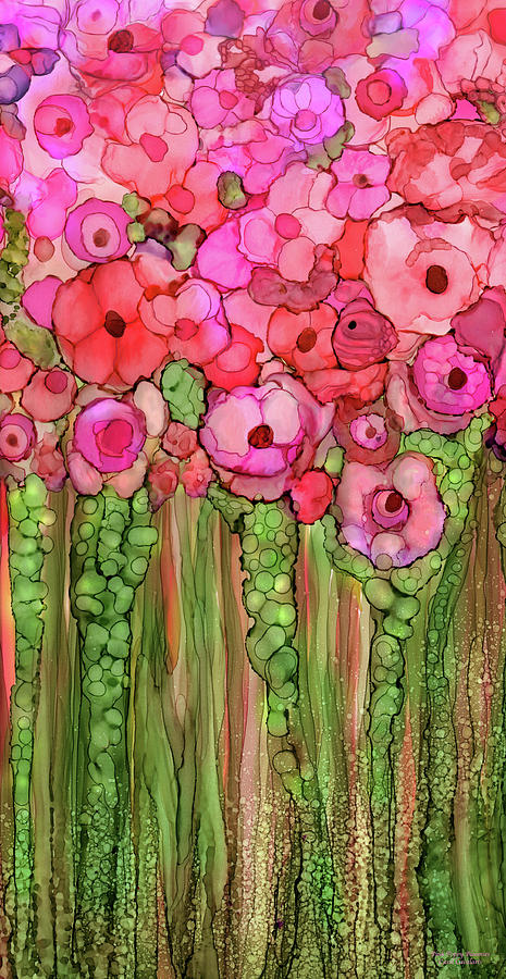 Poppy Bloomies 2 - Pink Mixed Media by Carol Cavalaris