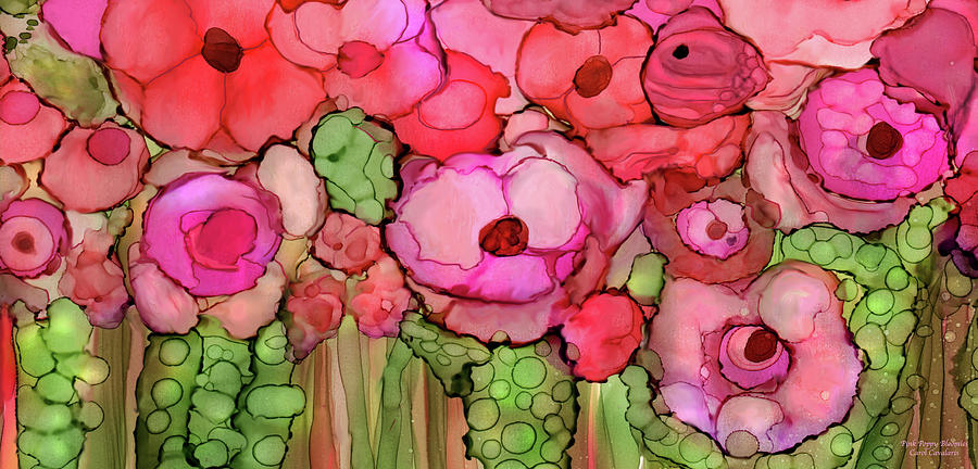 Poppy Bloomies 4 - Pink Mixed Media by Carol Cavalaris