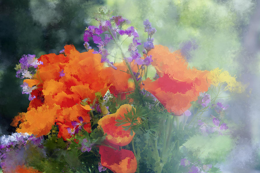 Poppy Bouquet Digital Art by Terry Davis