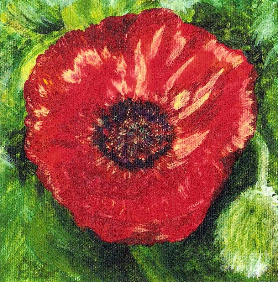 Poppy Painting by Deb Stroh-Larson