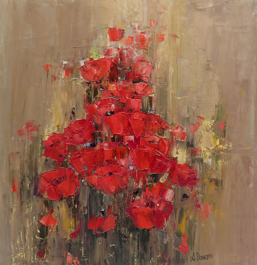Poppy Painting - Poppy Field by Ana Dawani