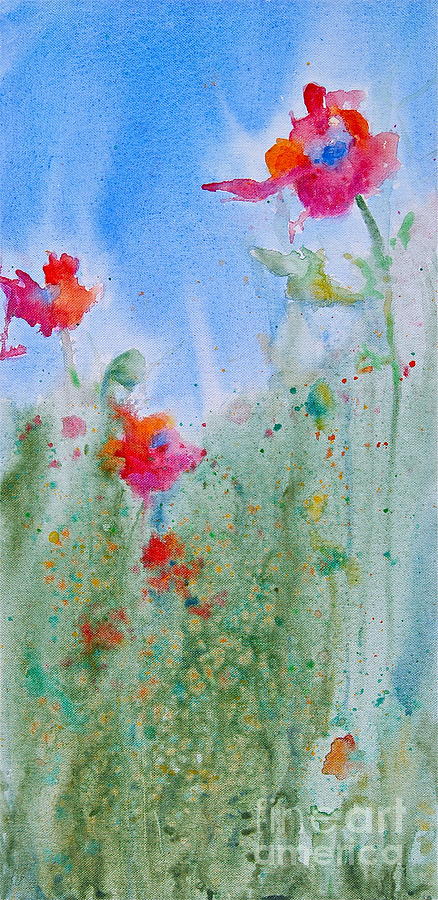 Poppy Field Flowers Painting