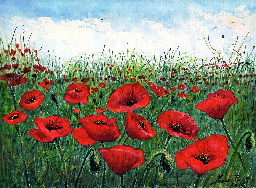 Poppy Field Painting By Franco Puliti Fine Art America   Poppy Field Franco Puliti 