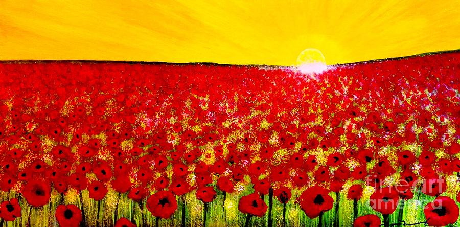 Poppy Field Painting by Tim Townsend