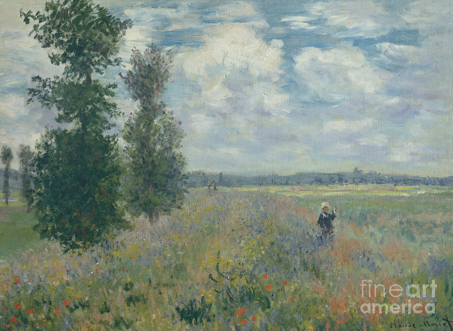 Poppy Fields near Argenteuil, 1875 Painting by Claude Monet