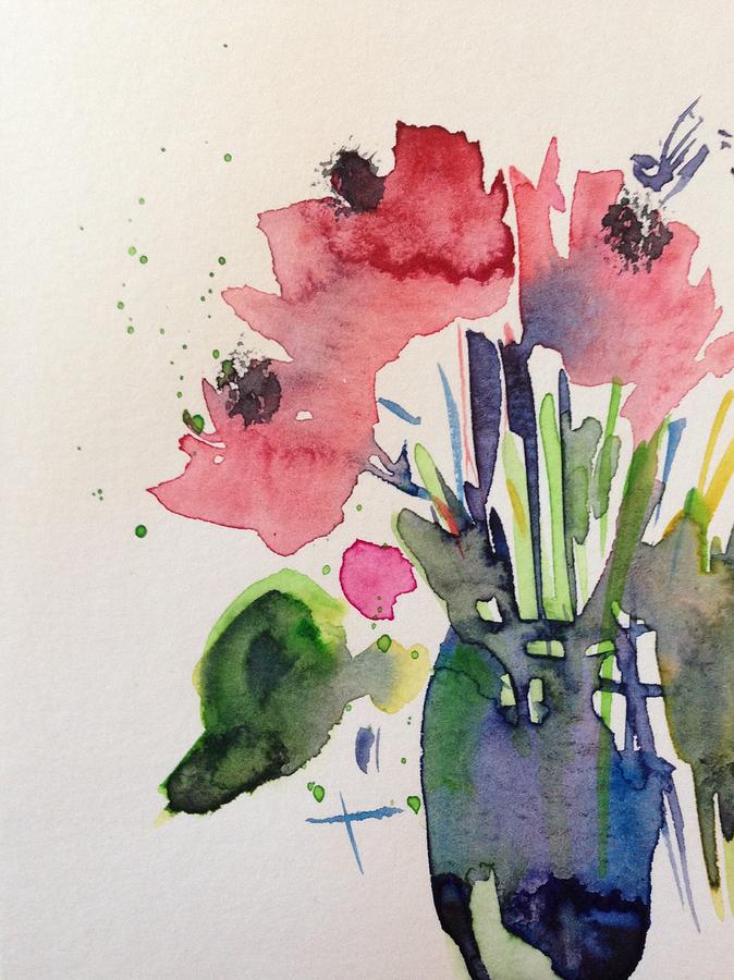 Poppy Flowers Painting by Britta Zehm