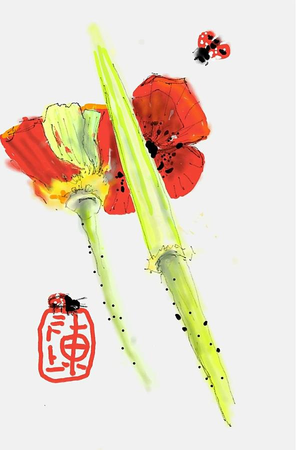 Poppy for you Digital Art by Debbi Saccomanno Chan
