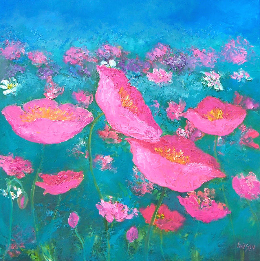 Poppy Garden by Jan Matson Painting by Jan Matson