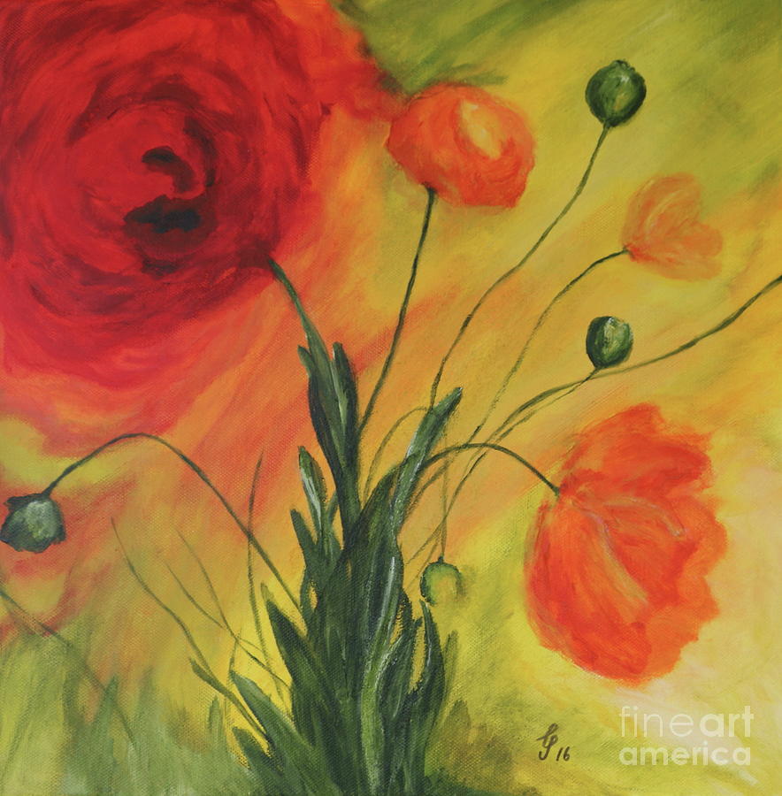  Poppy Garden Painting by Christiane Schulze Art And Photography