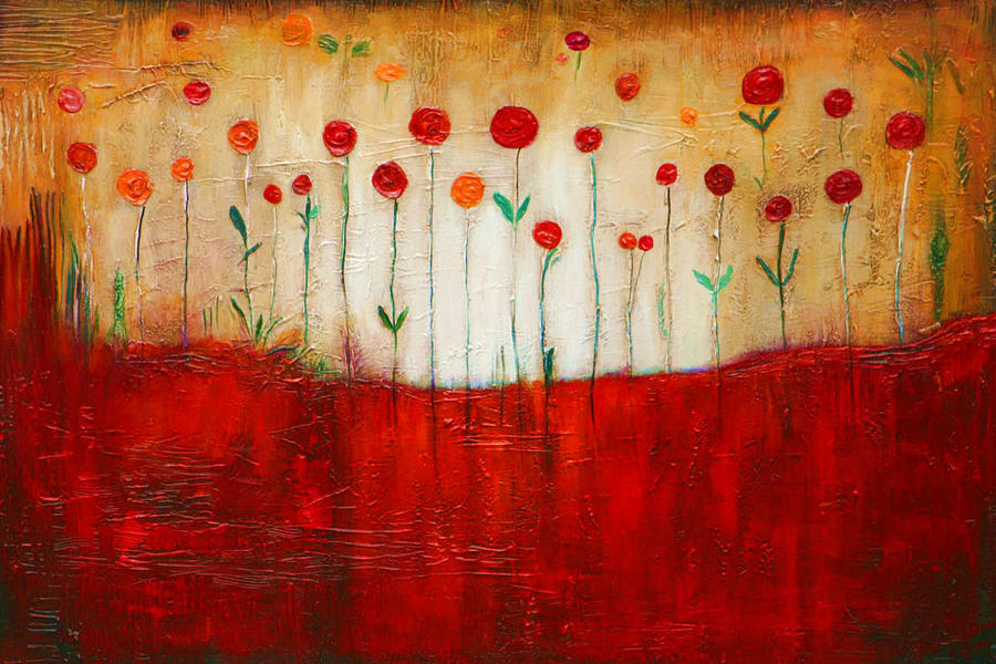 Poppy Garden Painting by Lauren  Marems