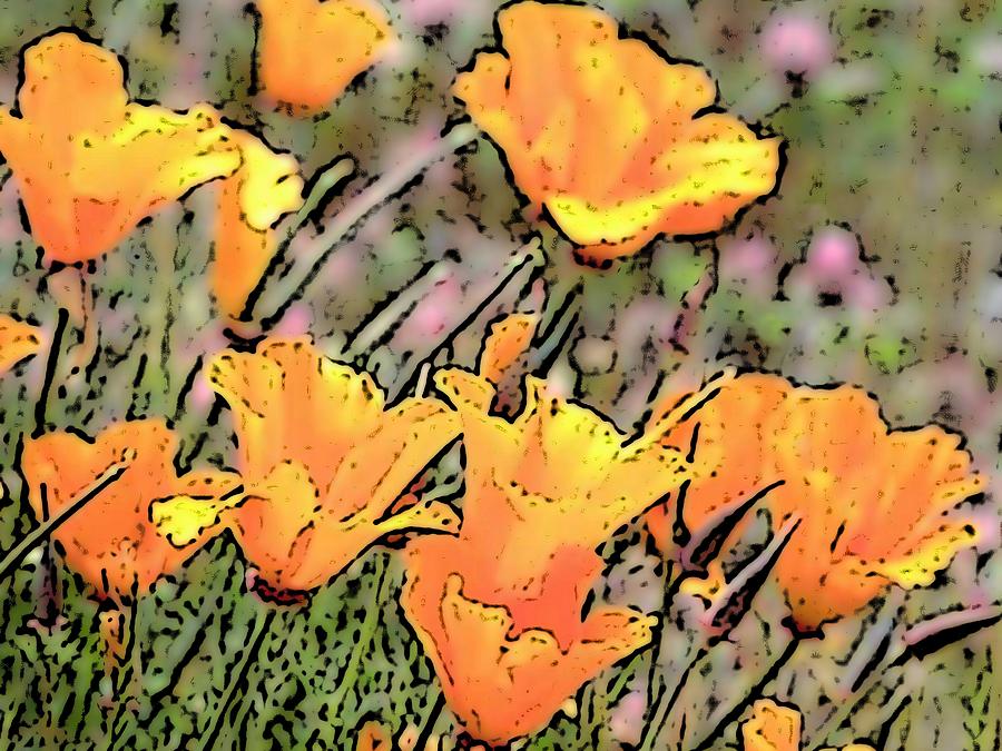 Flower Digital Art - Poppy Love by Ben Freeman