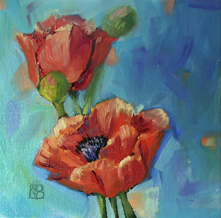 Poppy Painting - Poppy Love by Kathleen Barnes