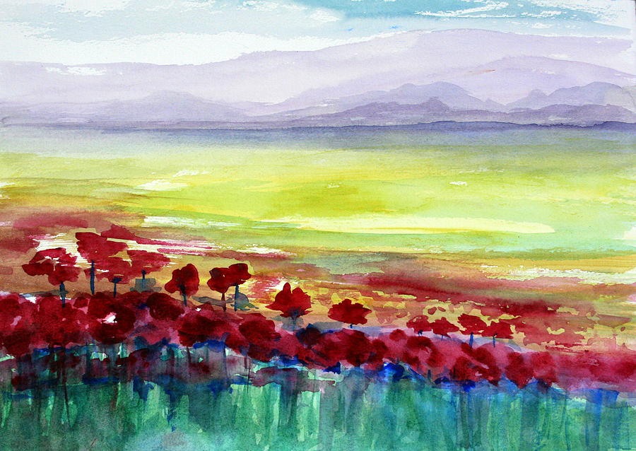 Poppy Meadow 2 Painting by Julie Lueders 