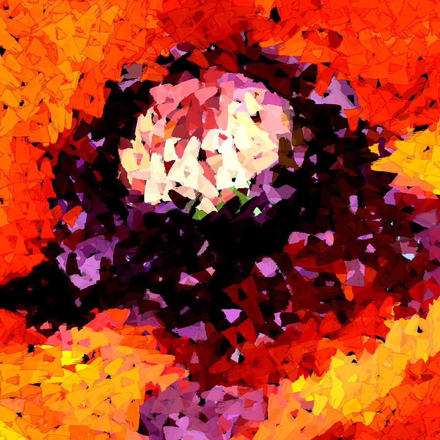Poppy Mosaic Digital Art by Karon Melillo DeVega