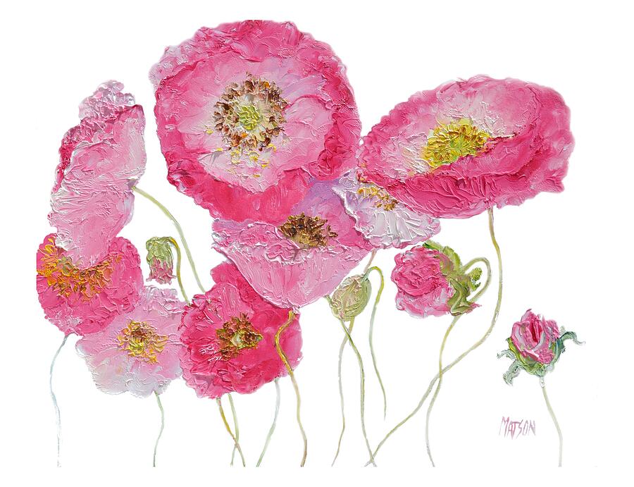 Poppy painting on white background Painting by Jan Matson Poppy painting on white background Painting by Jan Matson