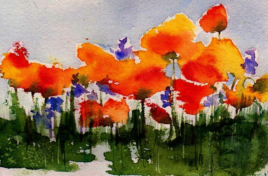 Poppy Parade Painting by Anne Duke