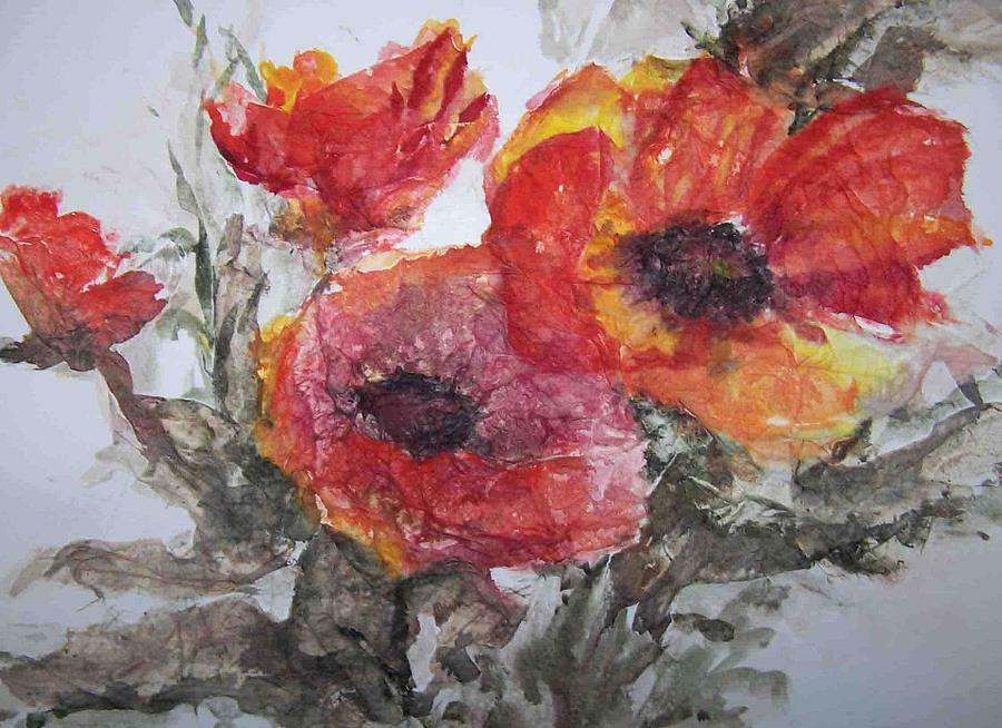 Poppy Parade Painting by Sandy Collier